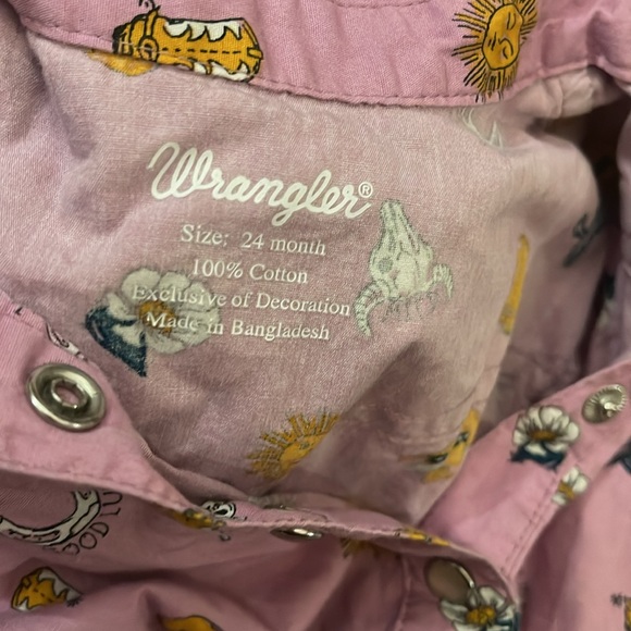 Wrangler LITTLE GIRL'S CACTI COWGIRL BOOT SHIRT DRESS - Picture 6 of 8